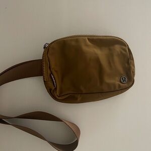Brown Lululemon belt bag